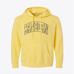 Sanborn Iowa Trendy Block Pigment-Dyed Hoodie