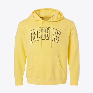 Berry Wisconsin Trendy Block Pigment-Dyed Hoodie
