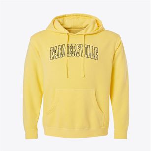 Farmersville New York Trendy Block Pigment-Dyed Hoodie