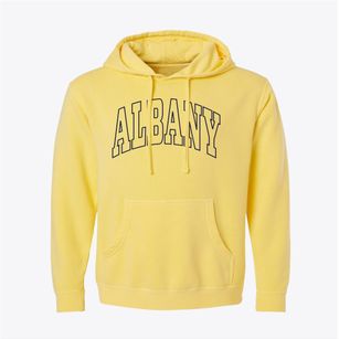 Albany New Hampshire Trendy Block Pigment-Dyed Hoodie