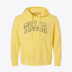 Tillar Arkansas Trendy Block Pigment-Dyed Hoodie