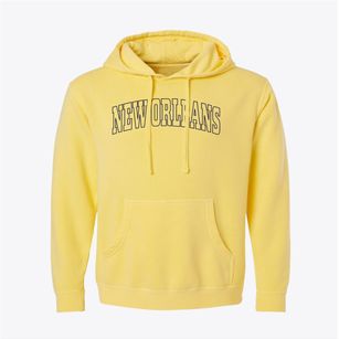 New Orleans Louisiana Trendy Block Pigment-Dyed Hoodie