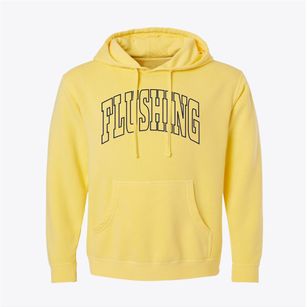 Flushing Michigan Trendy Block Pigment-Dyed Hoodie