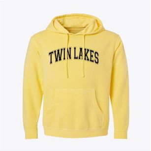 Twin Lakes Wisconsin Varsity Pigment-Dyed Hoodie