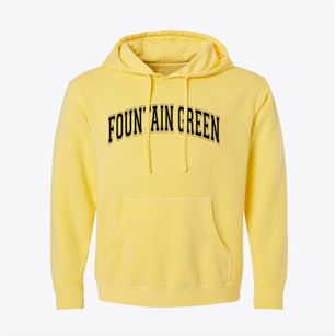 Fountain Green Utah Varsity Pigment-Dyed Hoodie