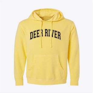 Deer River Minnesota Varsity Pigment-Dyed Hoodie