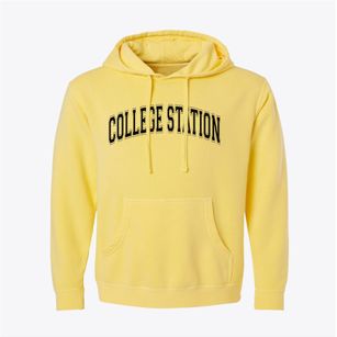 College Station Texas Varsity Pigment-Dyed Hoodie