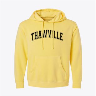 Thawville Illinois Varsity Pigment-Dyed Hoodie