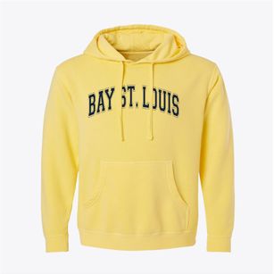 Bay St. Louis Mississippi Varsity Pigment-Dyed Hoodie