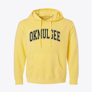 Okmulgee Oklahoma Varsity Pigment-Dyed Hoodie