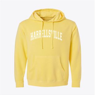 Harrellsville North Carolina Varsity Pigment-Dyed Hoodie