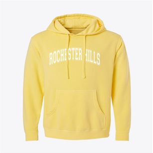 Rochester Hills Michigan Varsity Pigment-Dyed Hoodie