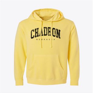 Chadron Nebraska Urban Vibe Pigment-Dyed Hoodie