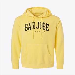 San Jose California Urban Vibe Pigment-Dyed Hoodie