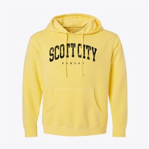 Scott City Kansas Urban Vibe Pigment-Dyed Hoodie