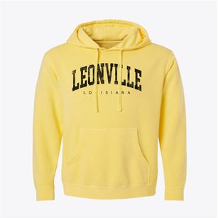 Leonville Louisiana Urban Vibe Pigment-Dyed Hoodie