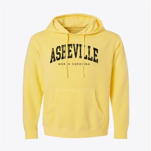 Asheville North Carolina Urban Vibe Pigment-Dyed Hoodie