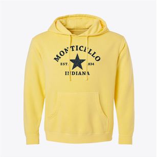 Monticello Indiana Star Pigment-Dyed Hoodie