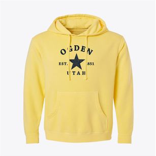 Ogden Utah Star Pigment-Dyed Hoodie