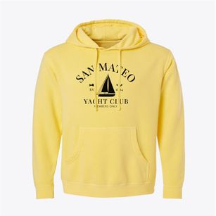 San Mateo California Yacht Club Pigment-Dyed Hoodie