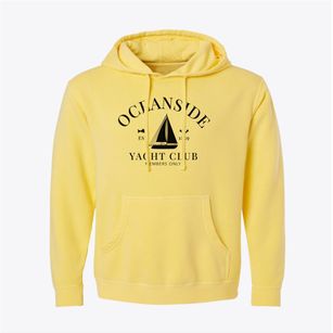 Oceanside Oregon Yacht Club Pigment-Dyed Hoodie