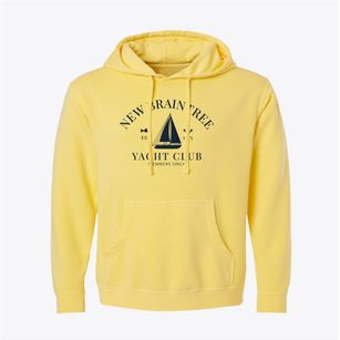 New Braintree Massachusetts Yacht Club Pigment-Dyed Hoodie