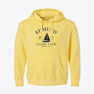 Edmund Wisconsin Yacht Club Pigment-Dyed Hoodie
