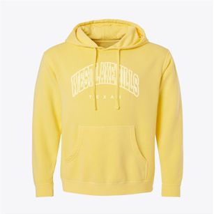 West Lake Hills Texas Inline Pigment-Dyed Hoodie