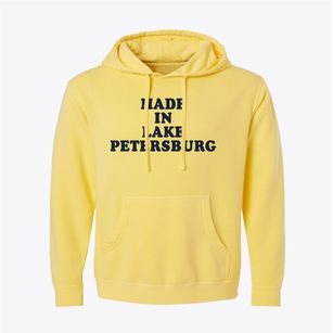 Lake Petersburg Illinois Classic 70s Pigment-Dyed Hoodie