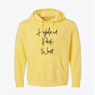 Highland Park West North Carolina Freestyle Pigment-Dyed Hoodie