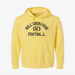 Hillsborough North Carolina Football Pigment-Dyed Hoodie