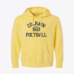 Colrain Massachusetts Football Pigment-Dyed Hoodie