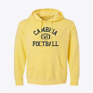 Cambria Wisconsin Football Pigment-Dyed Hoodie