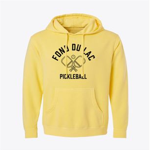 Fond Du Lac Wisconsin Pickleball Pigment-Dyed Hoodie