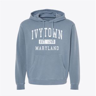 Ivytown Maryland Classic Established Pigment-Dyed Hoodie