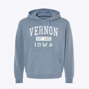 Vernon Iowa Classic Established Pigment-Dyed Hoodie