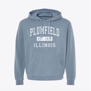 Plumfield Illinois Classic Established Pigment-Dyed Hoodie