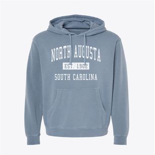 North Augusta South Carolina Classic Established Pigment-Dyed Hoodie