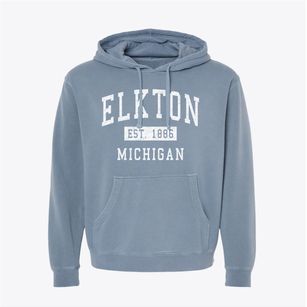 Elkton Michigan Classic Established Pigment-Dyed Hoodie