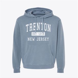 Trenton New Jersey Classic Established Pigment-Dyed Hoodie