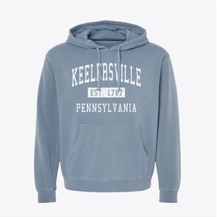 Keelersville Pennsylvania Classic Established Pigment-Dyed Hoodie