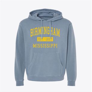 Birmingham Mississippi Classic Established Pigment-Dyed Hoodie