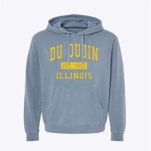 Du Quoin Illinois Classic Established Pigment-Dyed Hoodie
