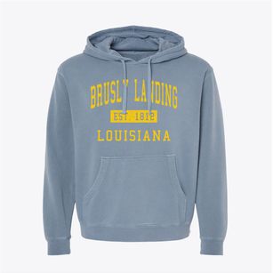 Brusly Landing Louisiana Classic Established Pigment-Dyed Hoodie