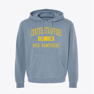 Center Strafford New Hampshire Classic Established Pigment-Dyed Hoodie