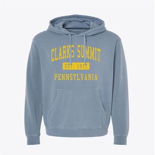 Clarks Summit Pennsylvania Classic Established Pigment-Dyed Hoodie