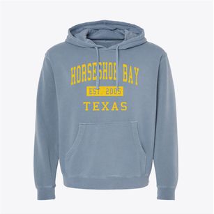 Horseshoe Bay Texas Classic Established Pigment-Dyed Hoodie