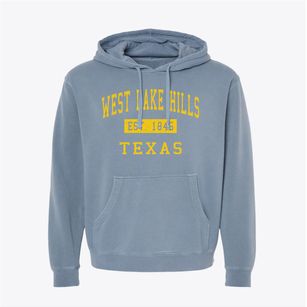 West Lake Hills Texas Classic Established Pigment-Dyed Hoodie