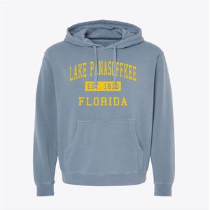 Lake Panasoffkee Florida Classic Established Pigment-Dyed Hoodie