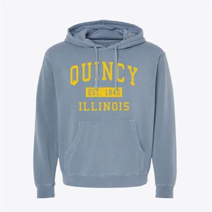 Quincy Illinois Classic Established Pigment-Dyed Hoodie
